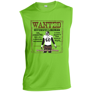 WANTED: LINEMAN Sleeveless Performance Shirt